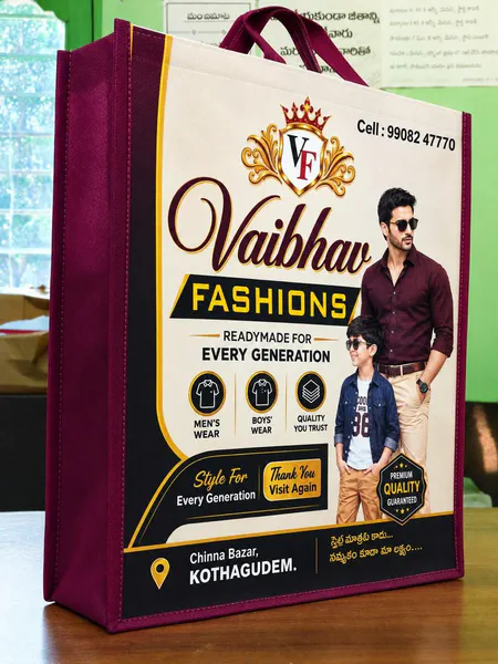 Stitched bag for a readymade store in Kothagudem