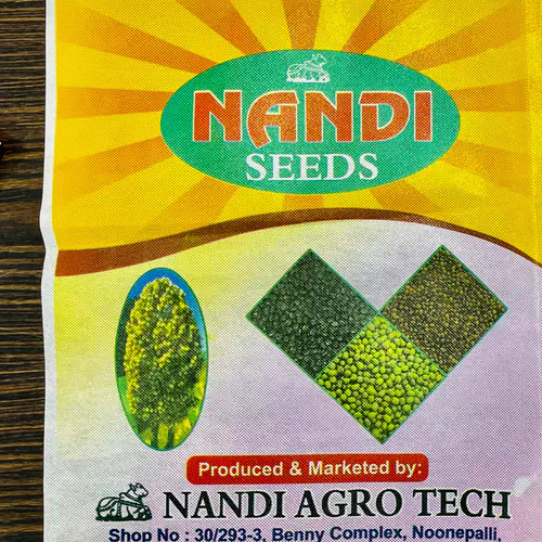 Full colour printed non woven seed packing bag, front panel with brand logo